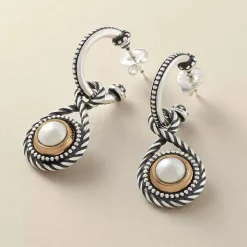 James Avery Artisan Jewelry Earrings-Marjan Gemstone Hoop Dangle Earrings