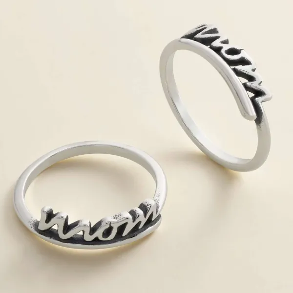 James Avery Artisan Jewelry Rings-Mom Script Ring
