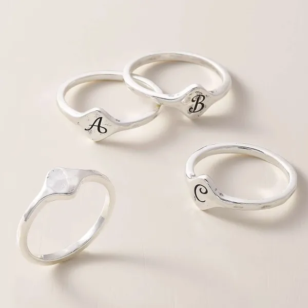 James Avery Artisan Jewelry Rings-Petite Signet Initial Ring