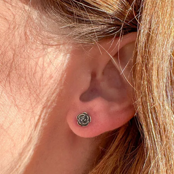 James Avery Artisan Jewelry Earrings-Rose Ear Studs