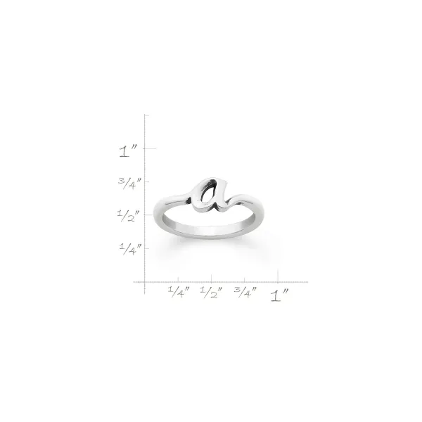 James Avery Artisan Jewelry Rings-Script Initial Ring