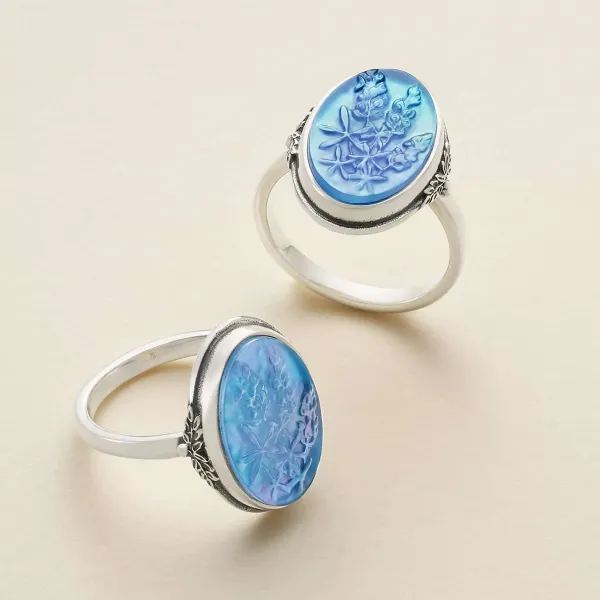 James Avery Artisan Jewelry Rings-Sculpted Bluebonnet Layered Gemstone Ring