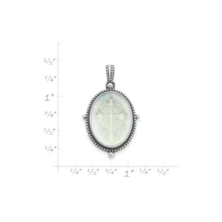 James Avery Artisan Jewelry Pendants-Sculpted Les Fleurs Cross Layered Gemstone Pendant