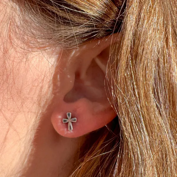 James Avery Artisan Jewelry Earrings-Sign Of Faith Studs