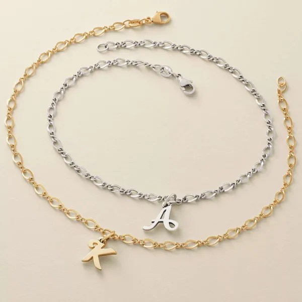 James Avery Artisan Jewelry Bracelets-Small Script Initial Anklet