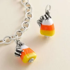 James Avery Artisan Jewelry Charms-Sweet And Spooky Halloween Art Glass Charm