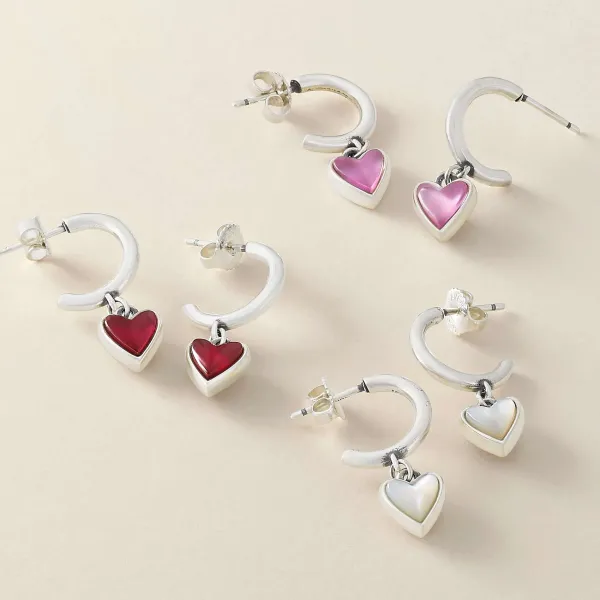 James Avery Artisan Jewelry Earrings-Sweetheart Gemstone Hoop Dangle Earrings