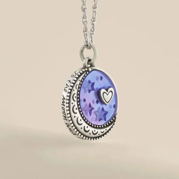James Avery Artisan Jewelry Charms-To The Moon And Back Sculpted Layered Gemstone Pendant