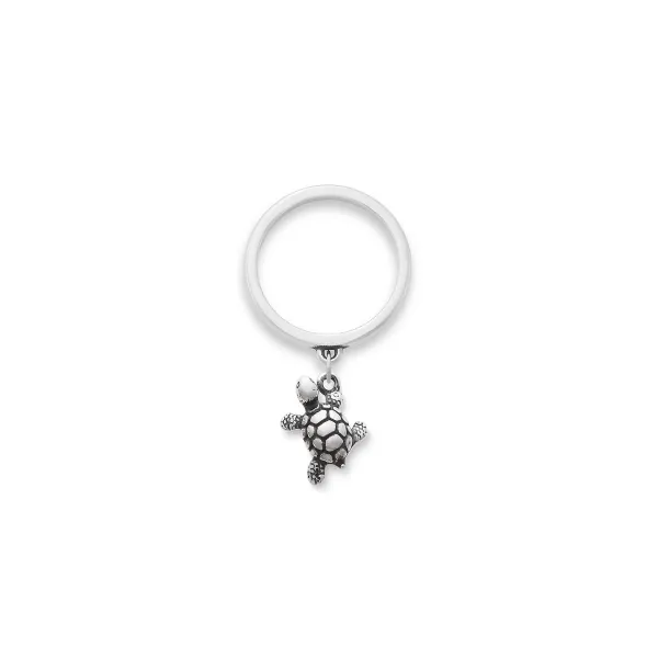 James Avery Artisan Jewelry Rings-Turtle Charm Dangle Ring