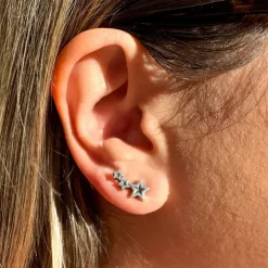 James Avery Artisan Jewelry Earrings-Twinkling Stars Ear Climbers