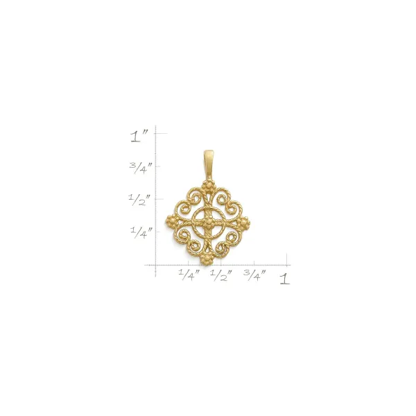 James Avery Artisan Jewelry Pendants-Twisted Wire Lacy Cross Pendant