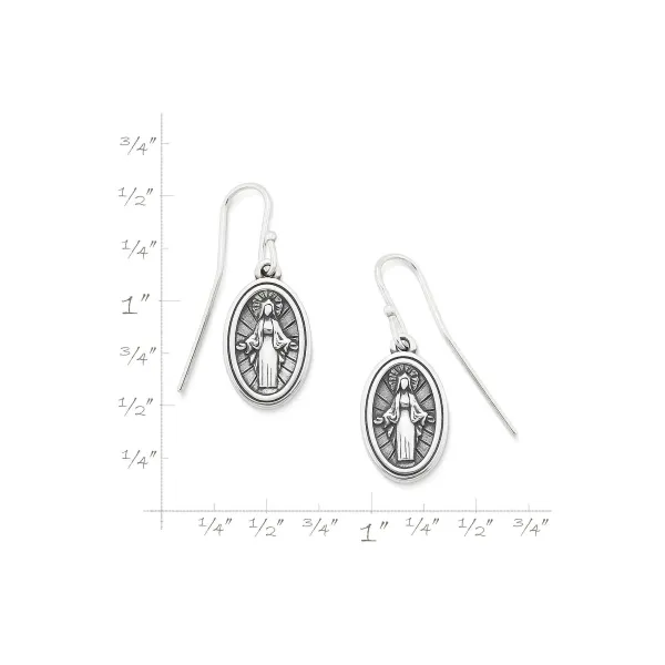 James Avery Artisan Jewelry Earrings-Virgin Mary Dangle Earrings