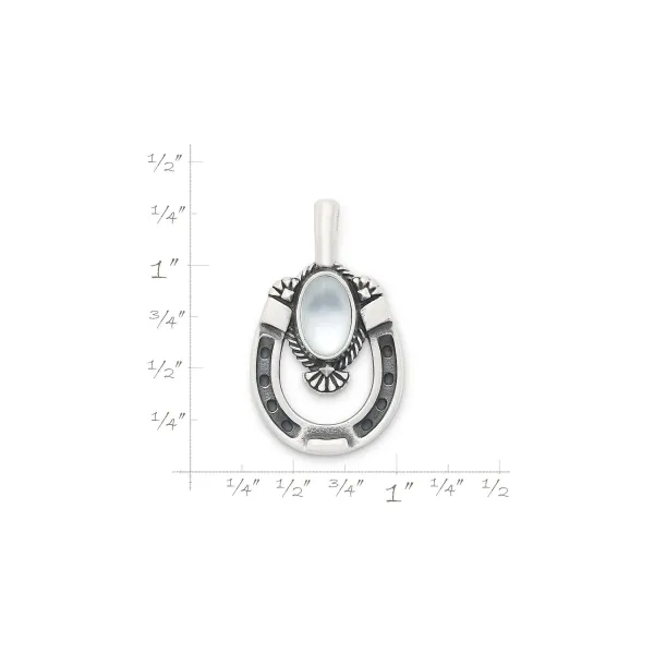 James Avery Artisan Jewelry Pendants-Western Horseshoe Gemstone Pendant