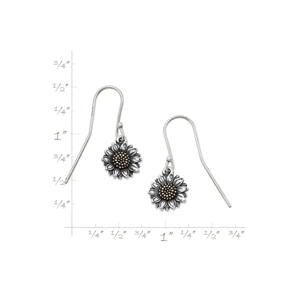 James Avery Artisan Jewelry Earrings-Wild Sunflower Dangle Earrings