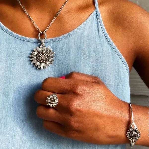 James Avery Artisan Jewelry Pendants-Wild Sunflower Pendant